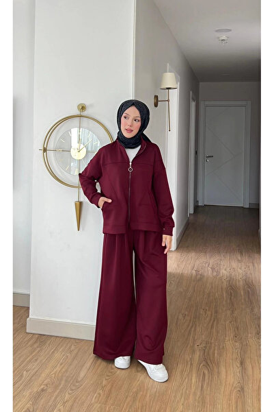 Mihran Butik Emily Modal Fabric Zippered Dress with Double Bottom Top Set