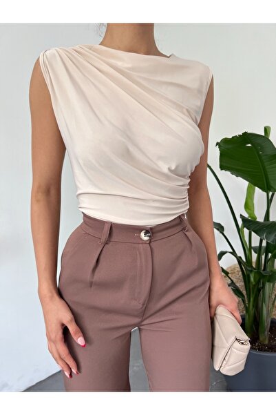 Modamorfo T-shirt Crew Neck Zero Sleeve Sandy T-shirt