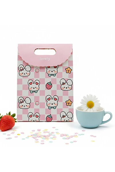 repro design 19x26 Sevimli Zarf Model Karton Hediye Çantası Cırtlı – Doğum Günü Parti Çantası 1 Adet Model:1