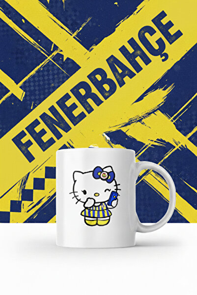 freyja design taraftar hello kitty çift taraflı kupa bardak