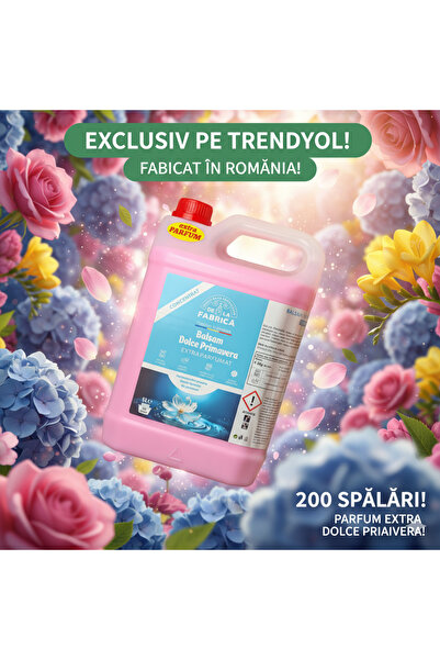 DeLaFabrica Balsam de rufe Dolce Primavera Extra-Parfumat – Super Concentrat – 5L