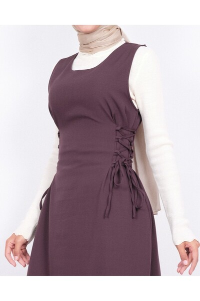 Modamorfo Διπλό υφασμάτινο γιλέκο με πλαϊνή περιτύλιξη - Μούρδιμ