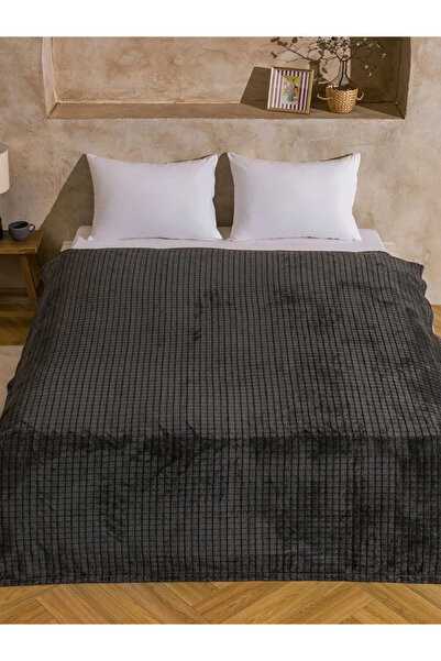 LC Waikiki Home Anthracite Double Plush Blanket 200X220 cm