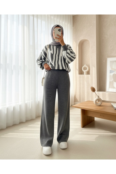 Modamorfo Uzené ležérní úpletové kalhoty