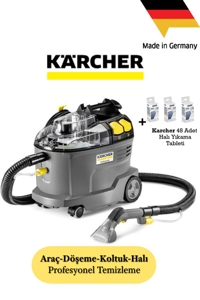 Karcher Yüksek Performanslı Araç-Döşeme-Halı-Koltuk Profesyonel Puzzi 8/1 Koltuk Yıkama Makinası