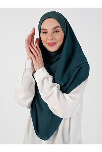 Ecardin Σμαραγδένιο Σάλι Κρεπ Glitter - Χαλαρή Εφαρμογή - St 098