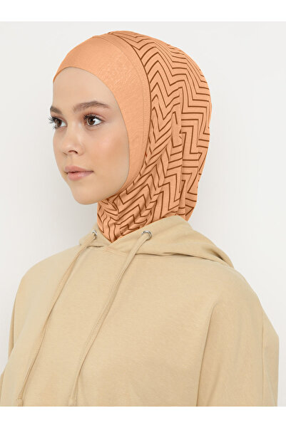 Ecardin Zigzag Striped Sports Hijab Bonnet Turban - St297 Tile
