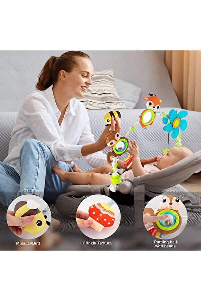 fulina Baby Play Arch Crib Toys,Baby Bed Toys Activity Arch Toy,Baby Crib Mobile for Pack and Play