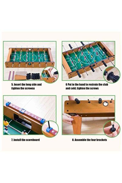 fulina Foosball Table, Wooden Soccer Game Tabletop for Kids Educational Toy, Mini Indoor Table Soccer