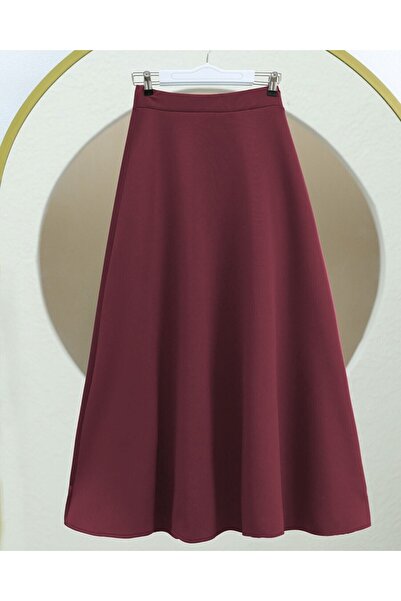 Modamorfo Bol Kiloş Sukuba Puff Skirt - Burgundy