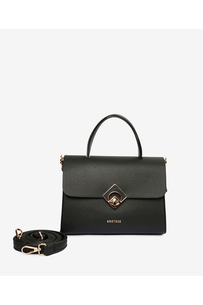 Greyder Kadın Siyah Tokalı Kol Çantası 4K2CN69615