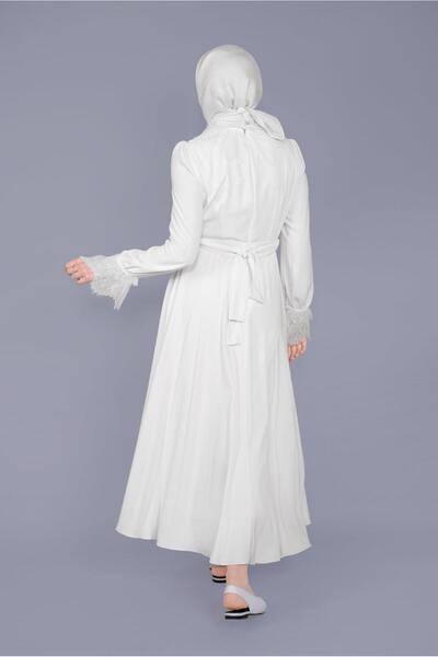 Alvina Lace Detailed and Bead Embroidered Dress 40691