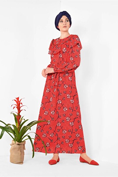 Alvina Flower Patterned Belted Dress 4950