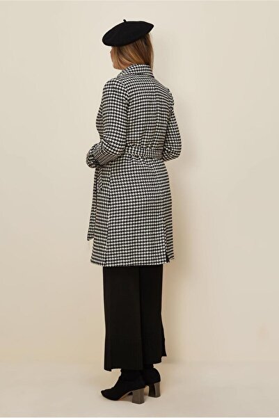 Alvina Crow Patterned Belted Coat 90312