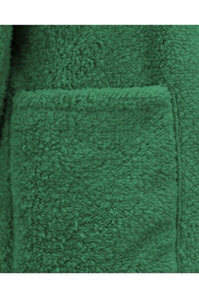 Modamorfo Plush Jacket with Button Pockets - Green