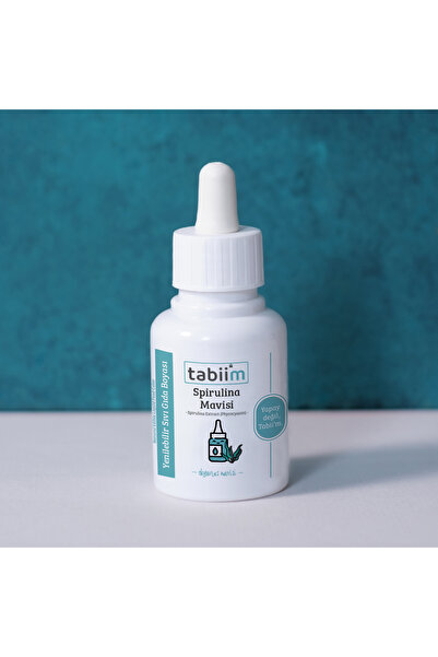 Tabii Store Tabii’m Yenilebilir Sıvı Gıda Boyası Spiriluna Mavisi 20 Gr