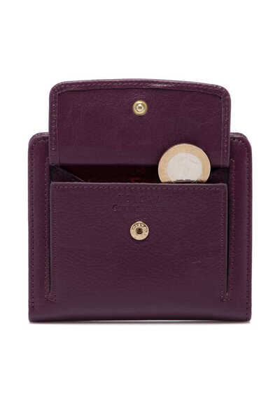 Tergan Purple Genuine Leather Women's Wallet - S1Cb00005674-A89