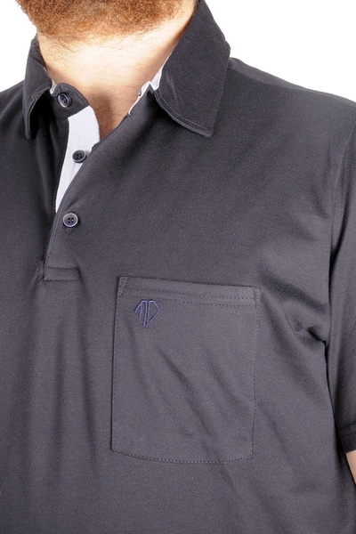 ModeXL Mode Xl Великий розмір Футболка Поло з кишенями Lycra Pike Md 20554 Синій