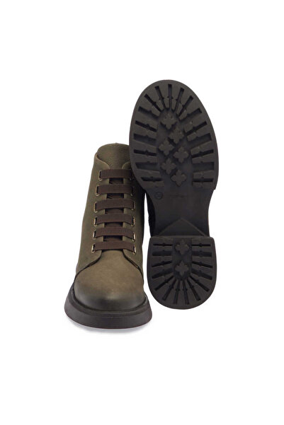 Tergan Yeşil Hakiki Nubuk Deri Kadın Casual Bot - K23K1BT66964-G98