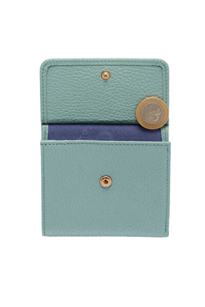 Tergan Blue Genuine Leather Women's Wallet - S1Cb00005627-N29