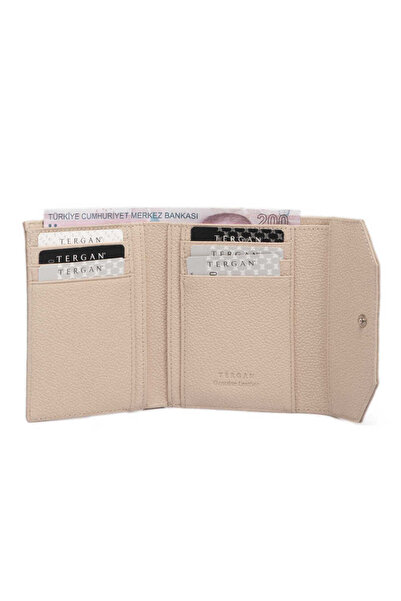 Tergan Beige Genuine Leather Women's Wallet - S1Cb00005809-H3A