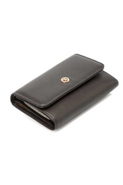 Tergan بني جلد أصلي نسائي محفظة - S1CB00005730-A87