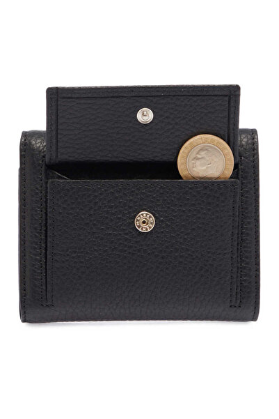 Tergan Black Genuine Leather Women's Wallet - S1Cb00005633-A41