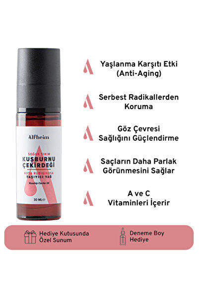 Alfheim Kuşburnu Çekirdeği Taşıyıcı Sabit Yağı/ Kuşburnu Çekirdeği Yağı/ Arom...