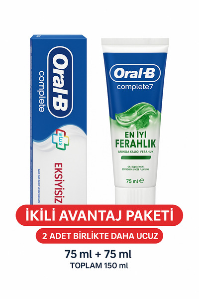 Oral-B Ekstra Beyazlık & Kalıcı Ferahlık (2×75 ml) – Çay Kahve Lekelerine Kar...