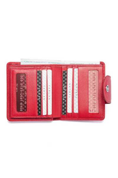 Tergan Red Genuine Leather Women's Wallet - S1Cb00005674-A86