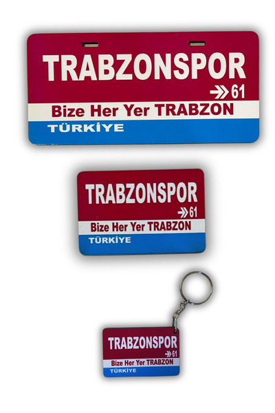 DURUSA Set de plăci MDF retro tematice „Trabzonspor”, magnet și breloc piese ...