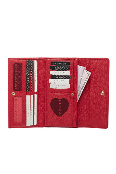 Tergan Red Genuine Leather Women's Wallet - S1Cb00005719-B68