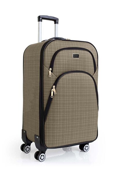 louisiana polo 4 Teker Kumaş Valiz Bej 1081