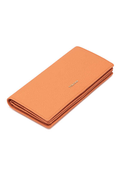 Tergan Orange Genuine Leather Women's Wallet - S1Cb00005685-J35