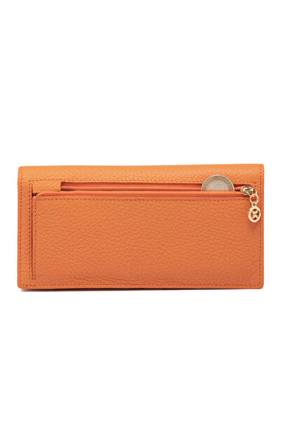 Tergan Orange Genuine Leather Women's Wallet - S1Cb00005685-J35