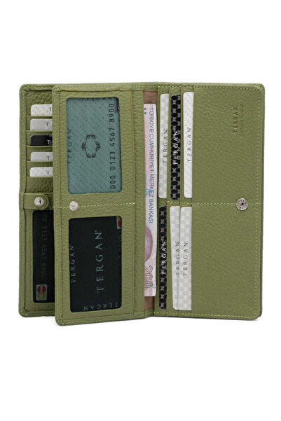 Tergan Green Genuine Leather Women's Wallet - S1Cb00005685-G8Z