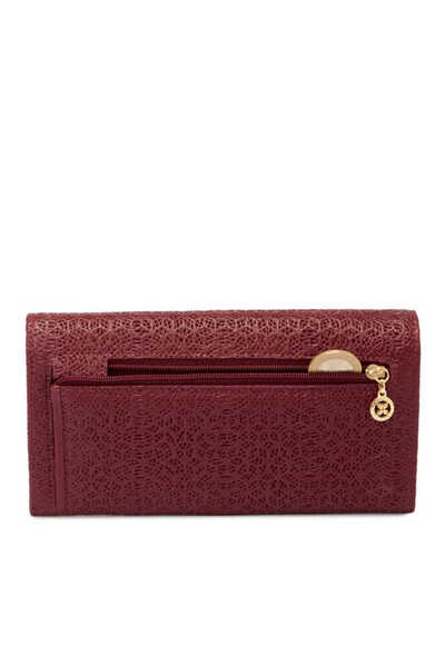 Tergan Claret Red Genuine Leather Women's Wallet - S1Cb00005787-M71