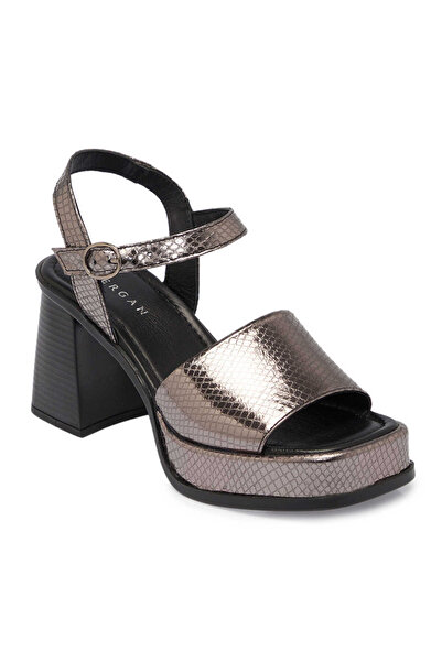 Tergan Platin Hakiki Deri Kadın Sandalet - K24Y1SN67285-O1U
