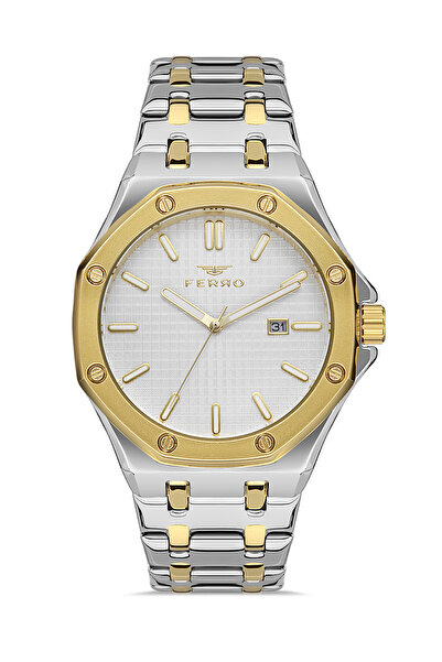 FERRO Fm43004a-2 Men's Silver Colored Wrist Watch, Black Inside - New Season + Bracelet Gift