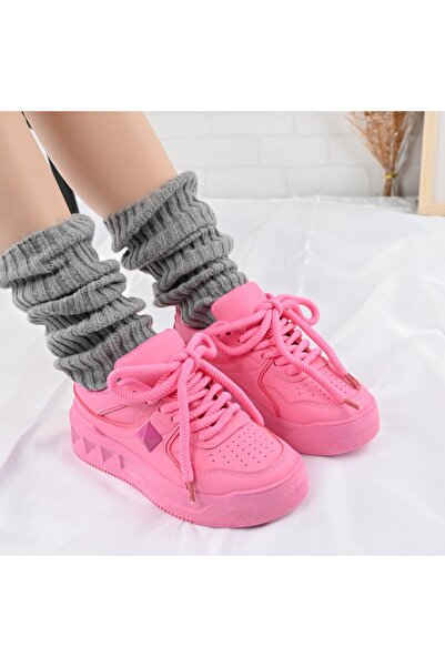 Tmall Pantofi sport pentru femei, din piele ecologică, D1389, fuchsia