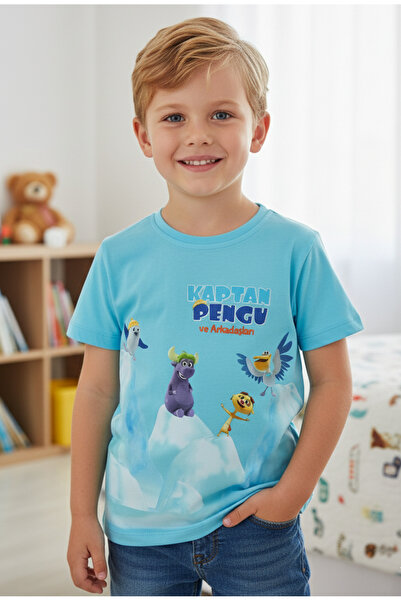 vitmo TRT Licențiat pentru copii Captain Pengu, mânecă scurtă pentru băieți, ...