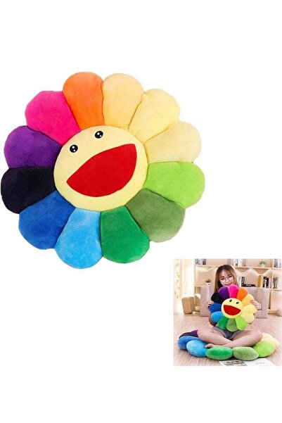 Bukela وسادة عباد الشمس القطيفة، 42 سم، ناعمة وملونة لديكور المنزل