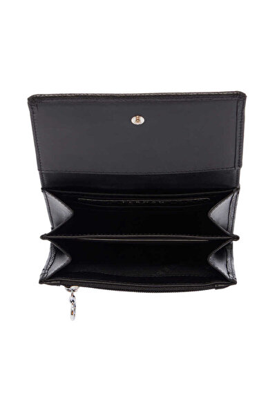 Tergan Black Genuine Leather Women's Wallet - S1Cb00005815-D3H