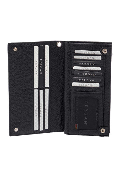 Tergan Black Genuine Leather Women's Wallet - S1Cb00005817-A41