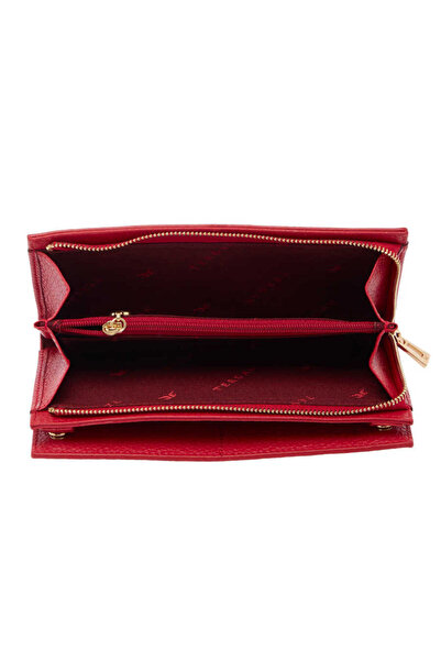Tergan Red Genuine Leather Women's Wallet - S1Cb00005817-B68