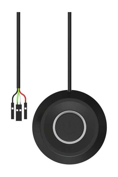 JOYZZZ مفتاح زر الطاقة للكمبيوتر الشخصي مع كابل بطول 2 متر، لأجهزة الكمبيوتر ...