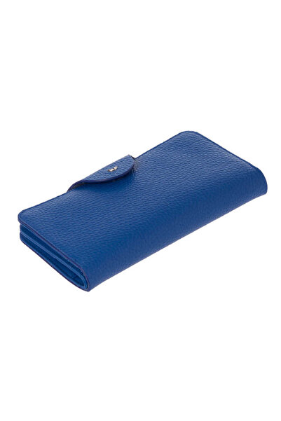 Tergan Mavi Hakiki Deri Kadın Cüzdan - S1CB00005767-L5F