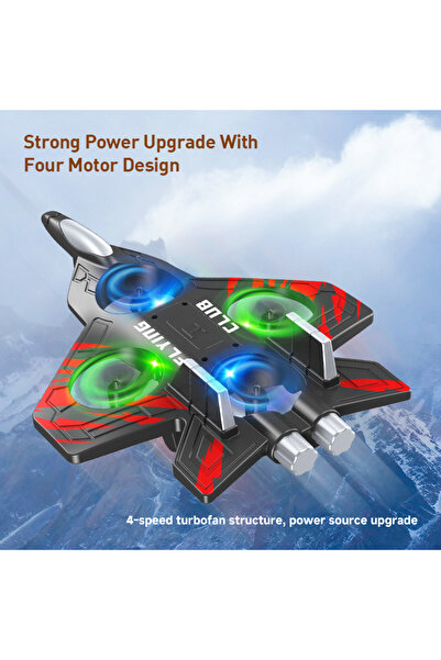 Choice طائرة شراعية كهربائية CZ01 حمراء تعمل بالتحكم عن بعد، مصنوعة من رغوة EPP، طائرة مقاتلة كهربائية تعمل بالتحكم عن بعد، مقاومة للسقوط