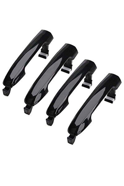 Bukela 4 Exterior Door Handles for Hyundai Sonata 2006-2010, Black