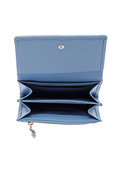 Tergan Γυναικείο πορτοφόλι μπλε γνήσιο δέρμα - S1CB00005815-T6L